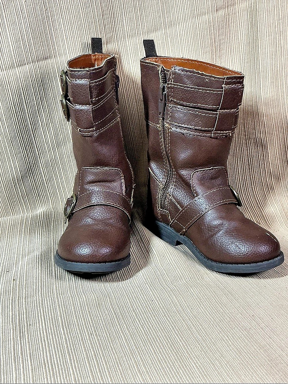 Carter's Toddler Heart Buckle Boots Brown